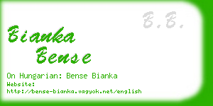 bianka bense business card